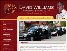 Tablet Screenshot of davidwilliams-funeralservice.com
